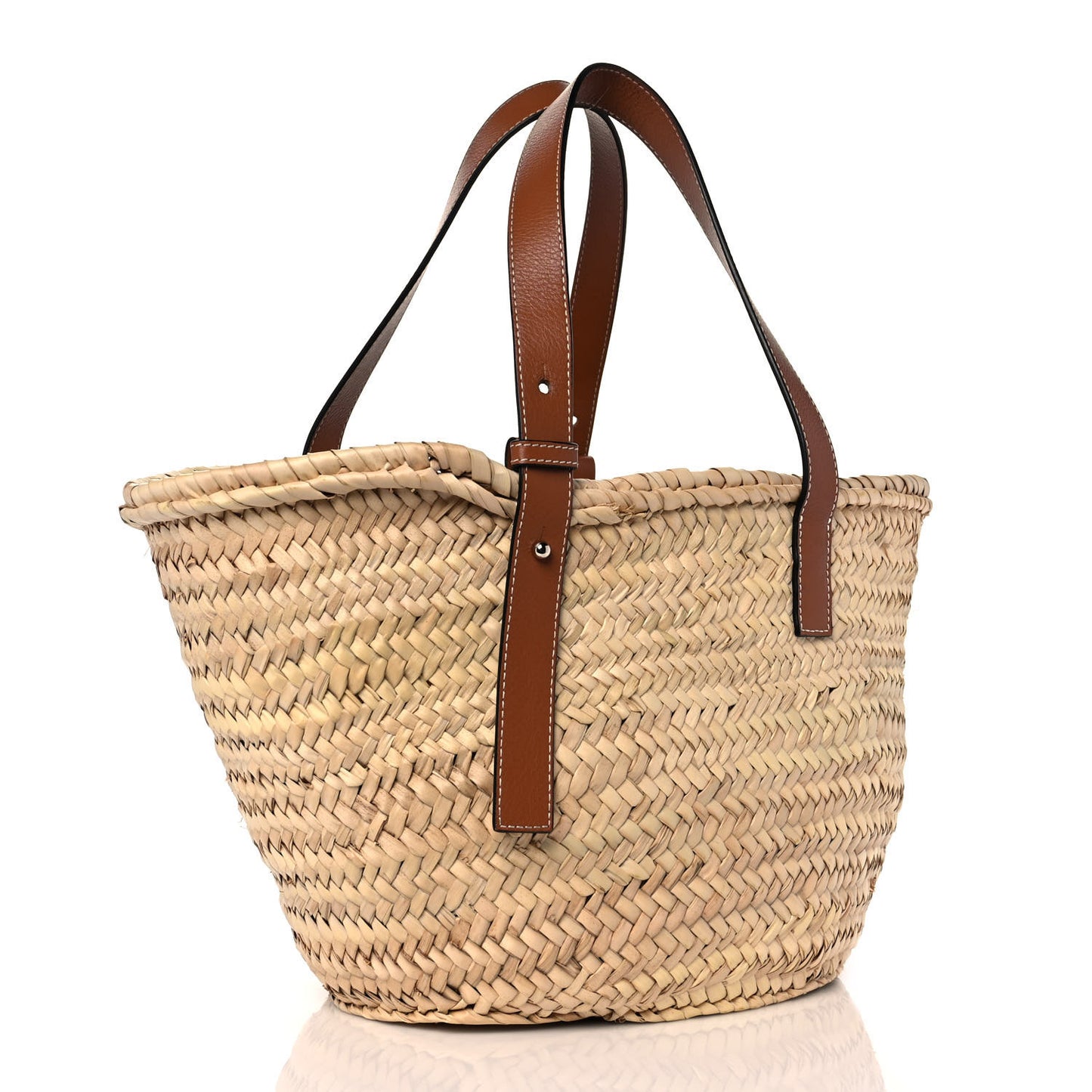 Raffia Basket Tote Bag Natural Tan