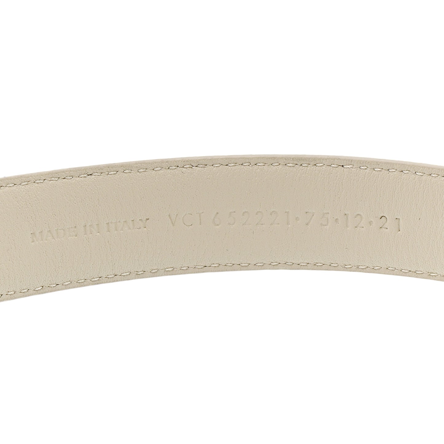 Smooth Calfskin 20mm Cintura Belt 75 30 Crema Soft
