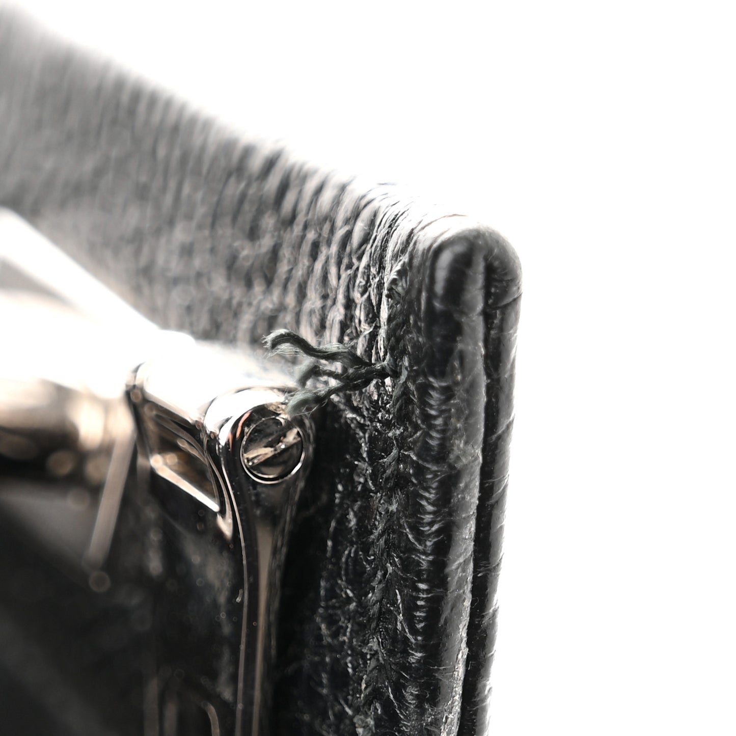 Grainy Calfskin Small Zumi Top Handle Bag Black