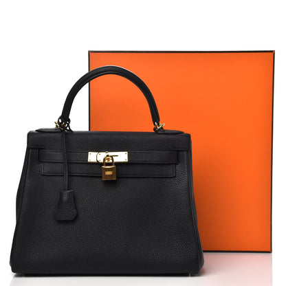 Hermes Togo Kelly Retourne 28 Black 10 of 10
