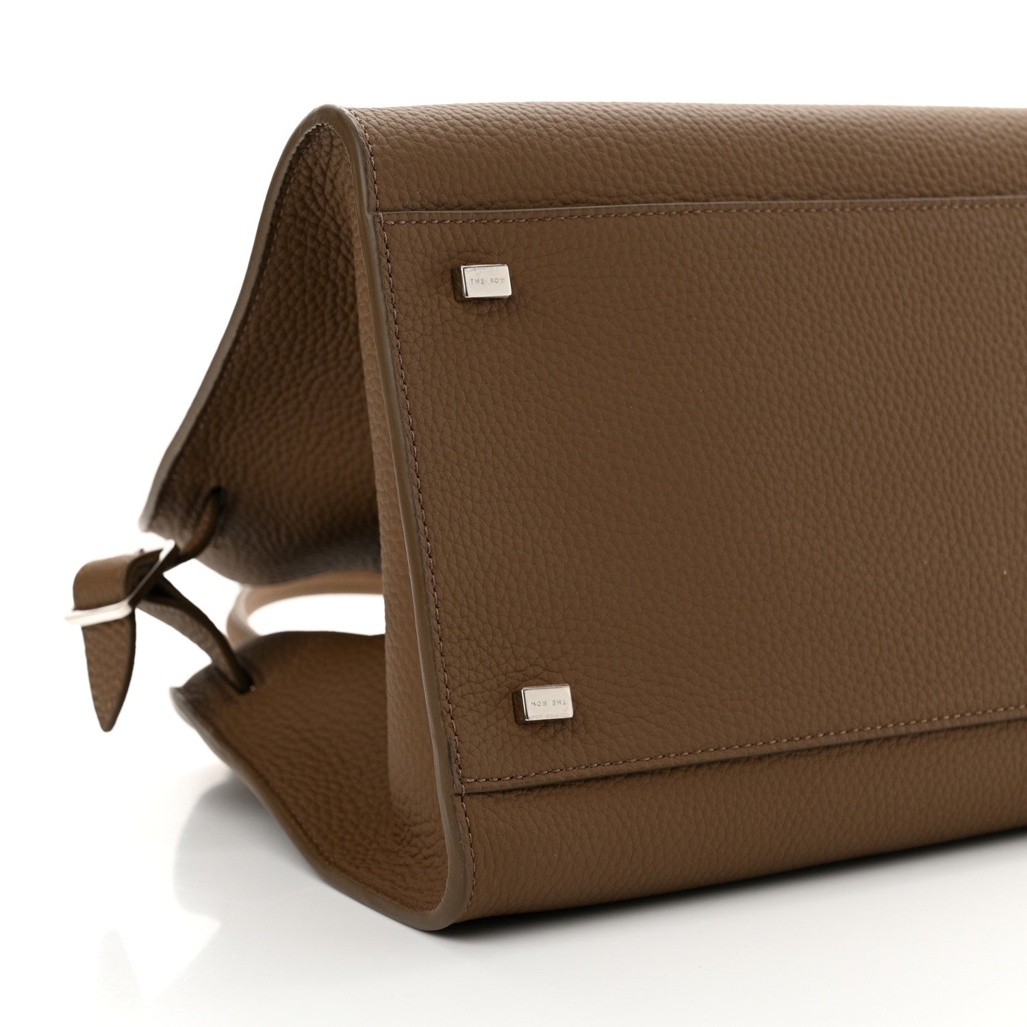 The Row Matte Grained Calfskin Soft Margaux 12 Taupe 8 of 9