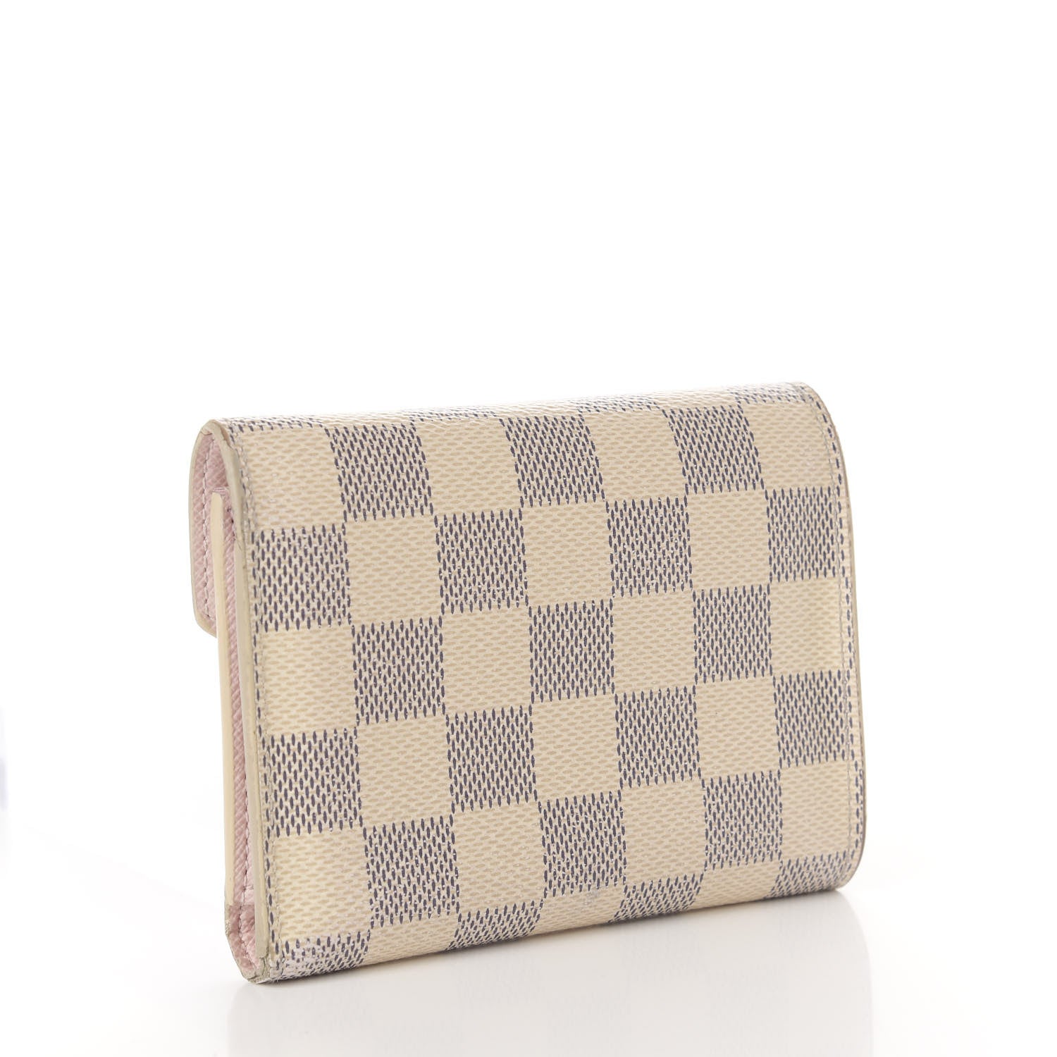 Louis Vuitton Damier Azur Victorine Wallet Rose Ballerine 3 of 10