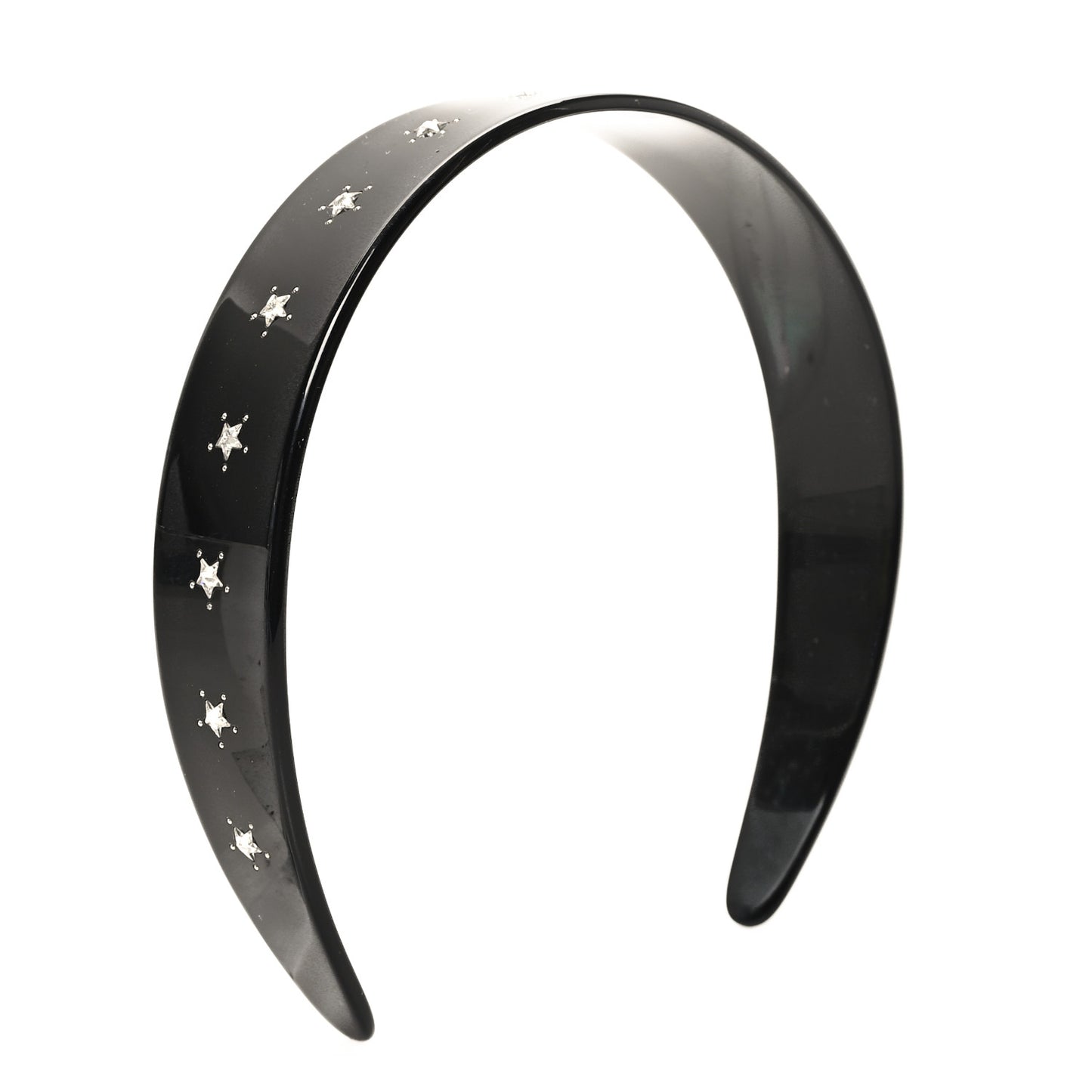 Resin Crystal Interlocking G Headband Black