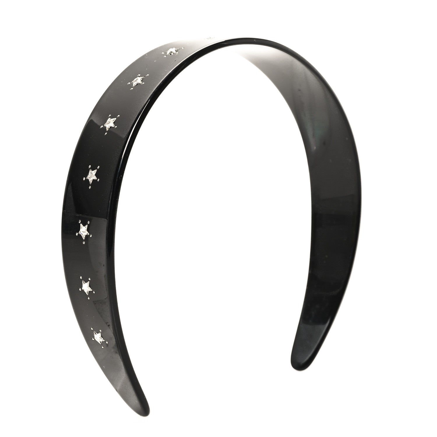 Gucci Resin Crystal Interlocking G Headband Black 3 of 6