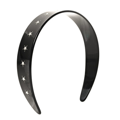 Gucci Resin Crystal Interlocking G Headband Black 3 of 6
