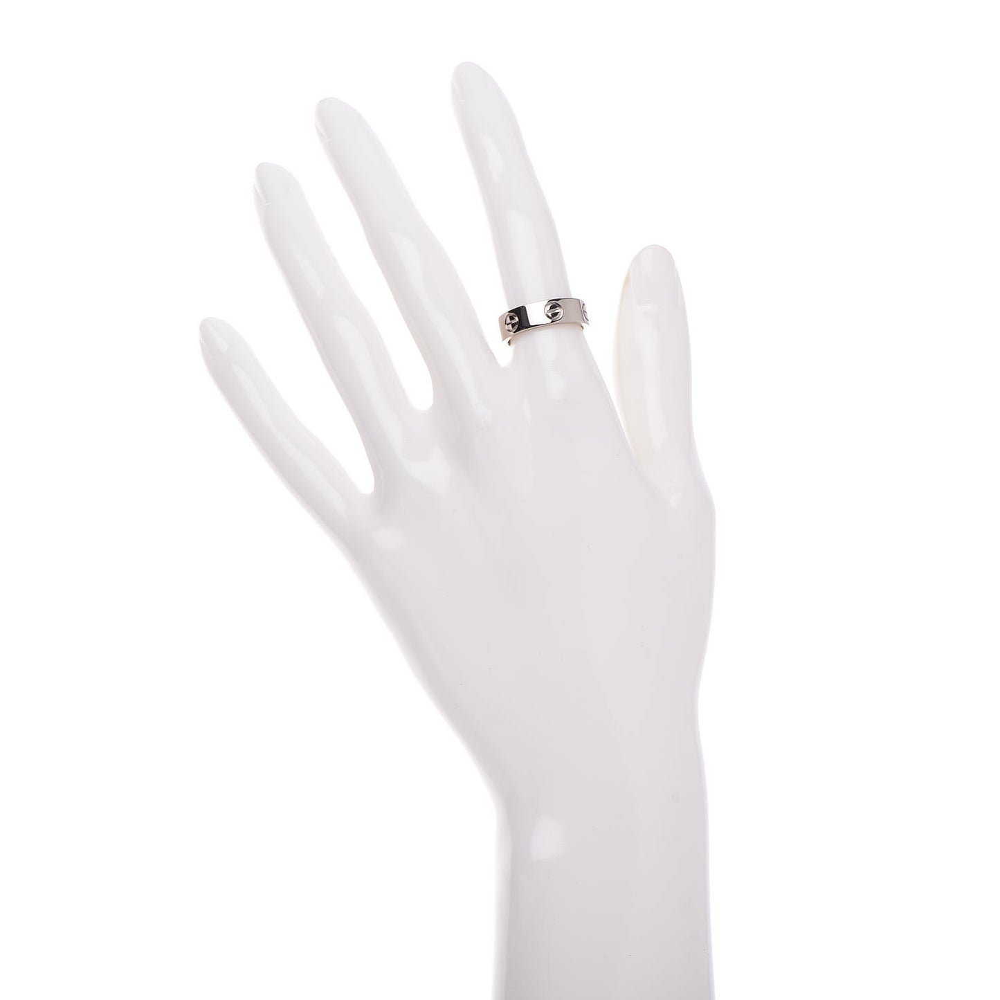18K White Gold 5.5mm LOVE Ring 51 5.75