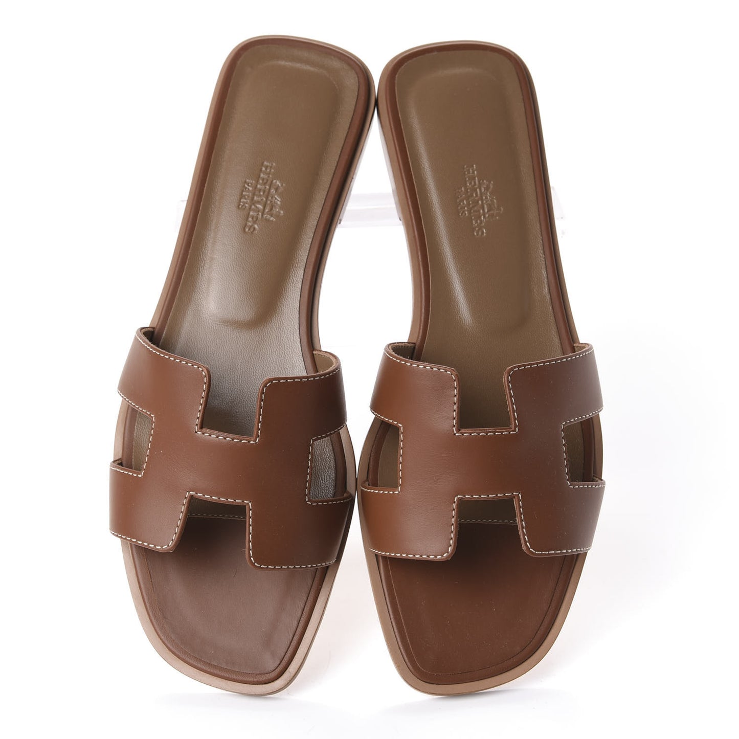 Box Calfskin Oran Sandals 39 Gold