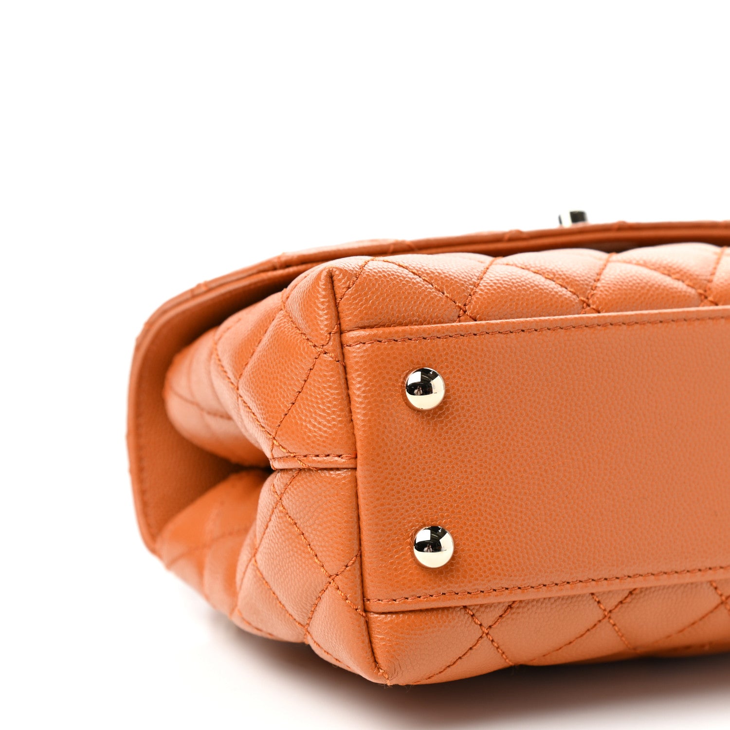 Chanel Caviar Quilted Mini Coco Handle Flap Light Brown 8 of 10