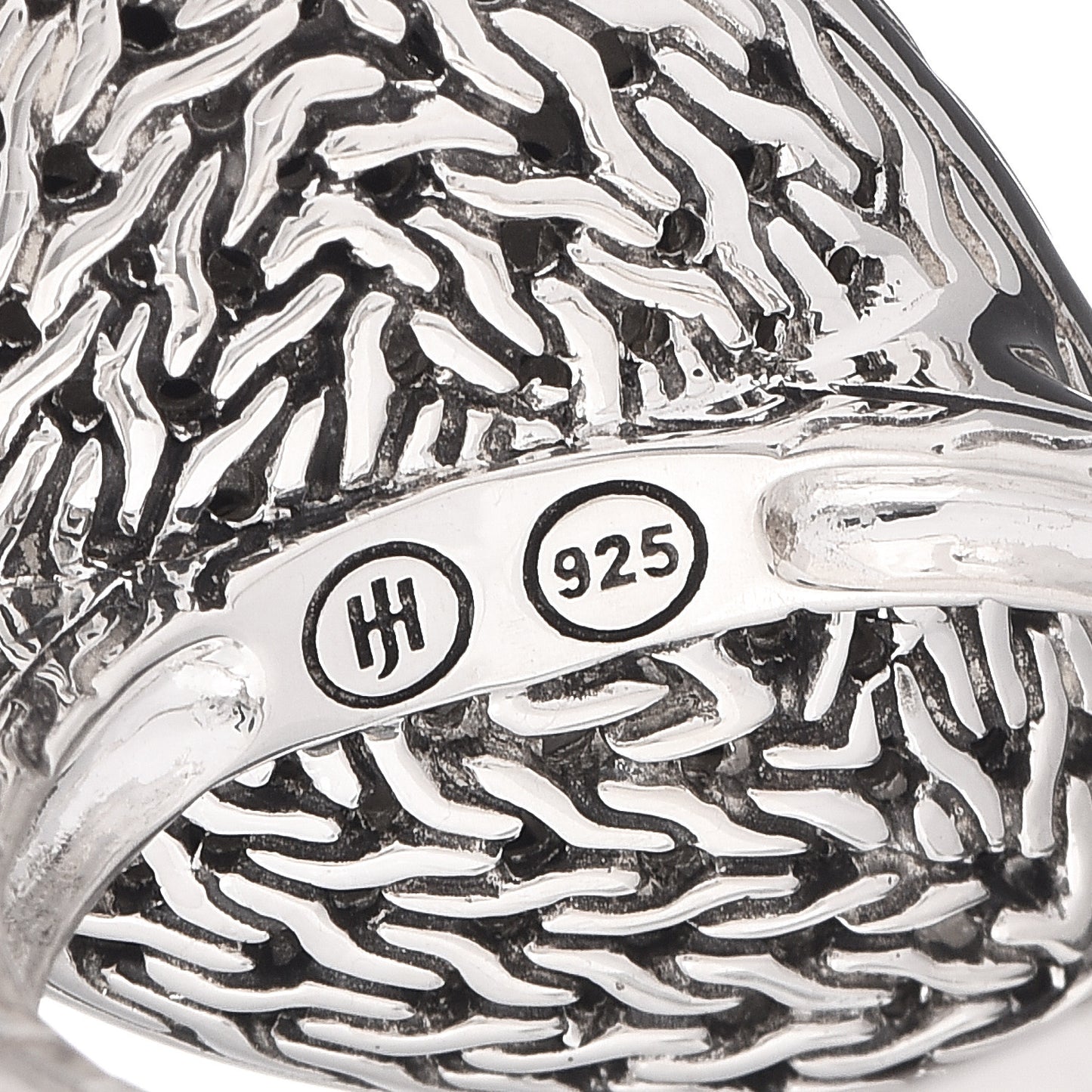 Sterling Silver Black Sapphire Classic Chain Ring 57 8