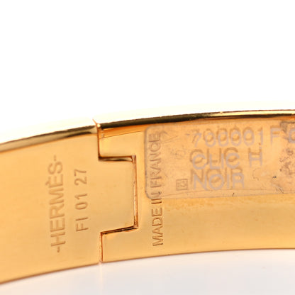 Hermes Enamel Narrow Clic Clac H Bracelet PM Black 4 of 5