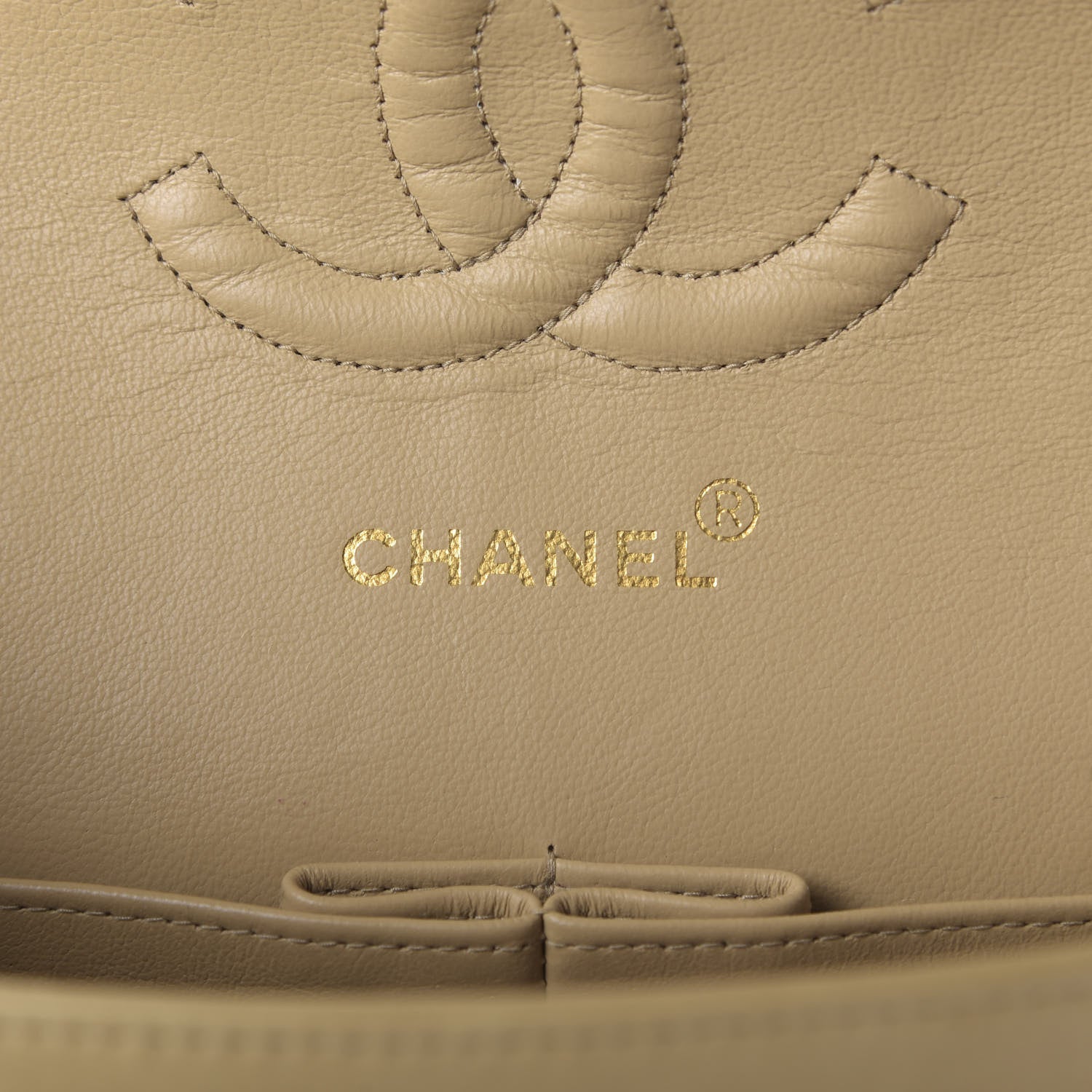 Chanel Lambskin Quilted Medium Double Flap Beige 8 of 12