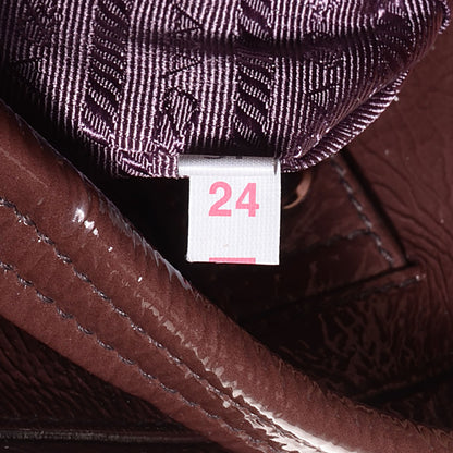 Prada Vernice Sfumata Shoulder Bag Lampone 8 of 11