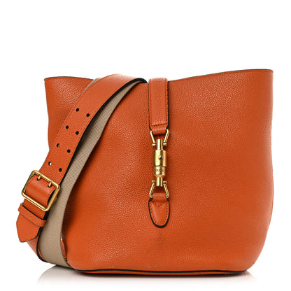Gucci Soft Grained Calfskin Small Jackie Bucket Bag Orange 1 of 15