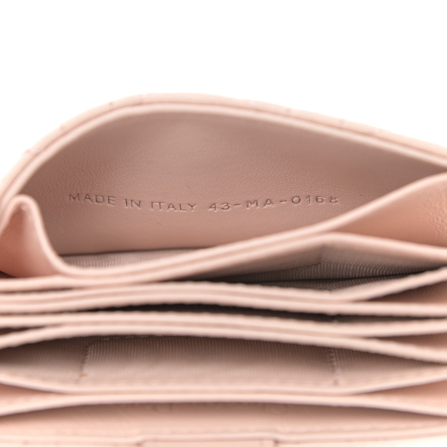 Christian Dior Lambskin Cannage Lady Dior 5-Gusset Card Holder Light Pink 7 of 11