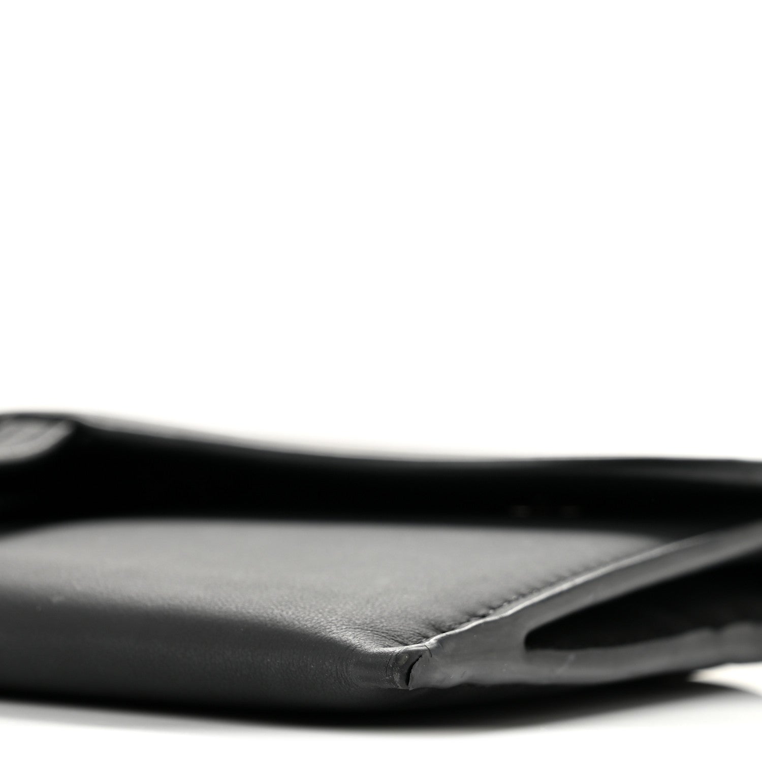 Christian Dior Ultra Matte Calfskin Saddle Chain Wallet Pouch Black 10 of 11