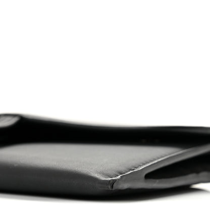 Christian Dior Ultra Matte Calfskin Saddle Chain Wallet Pouch Black 10 of 11
