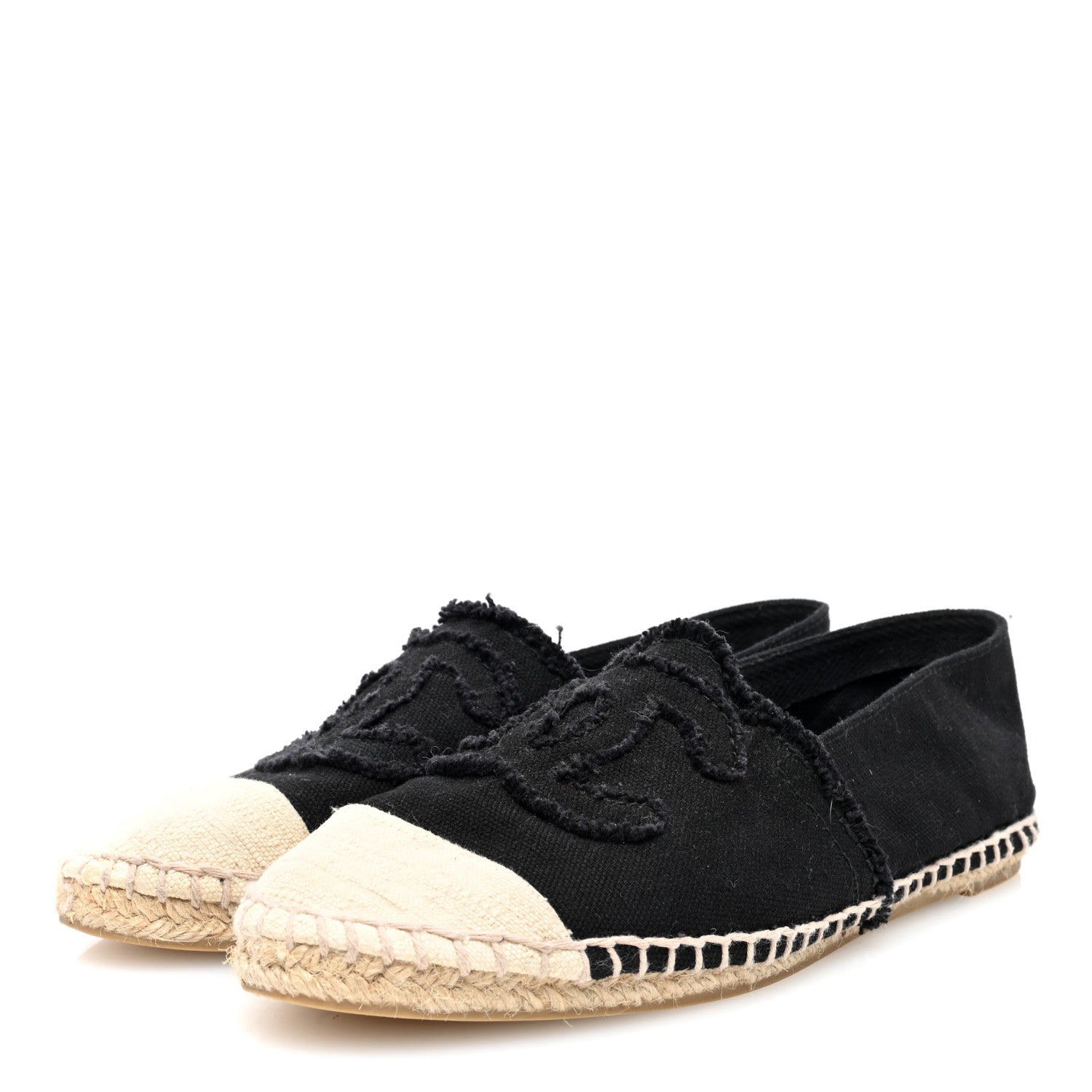 Chanel Toile CC Espadrilles 36 Black 2 of 8