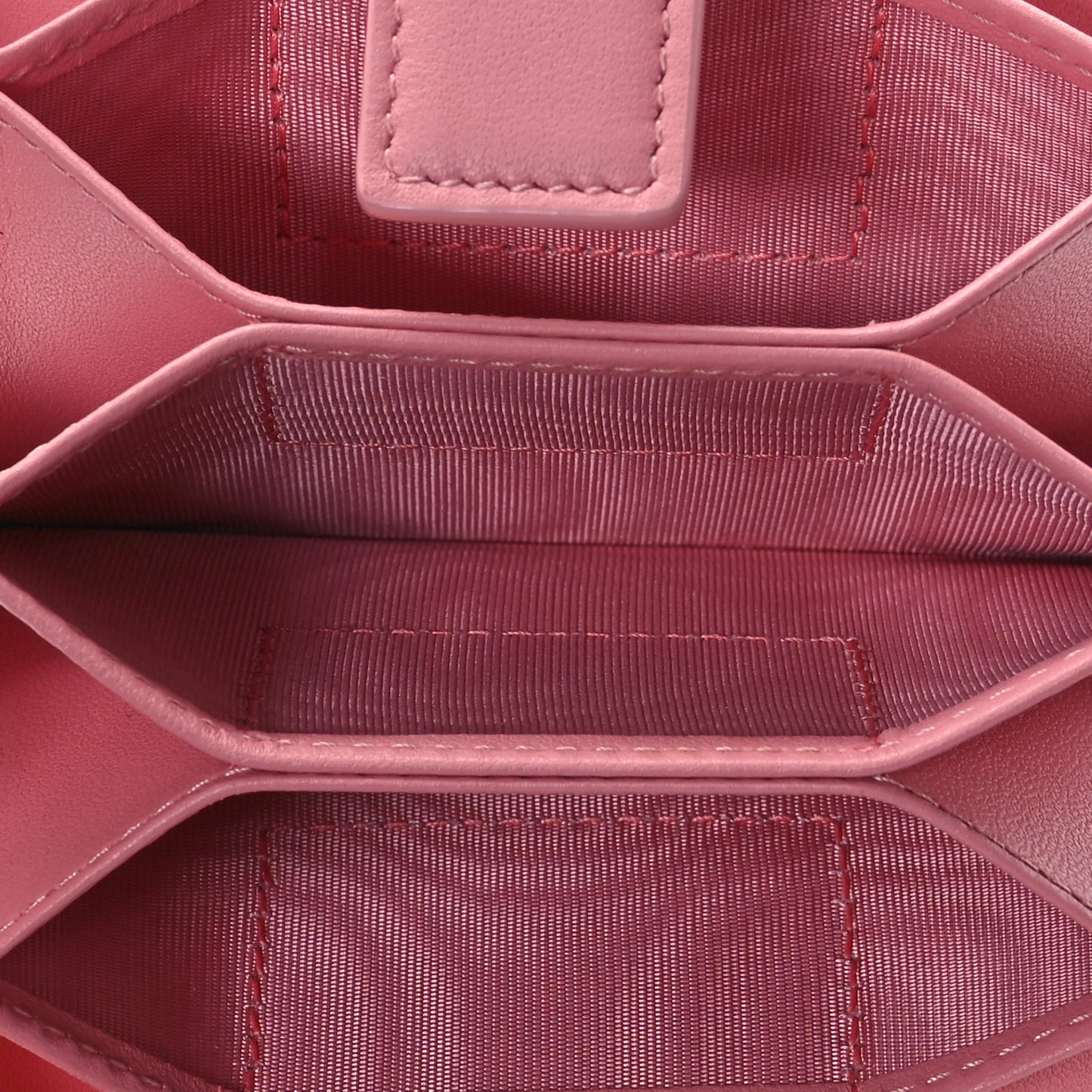 Lambskin Cannage Lady Dior 5-Gusset Card Holder Light Pink