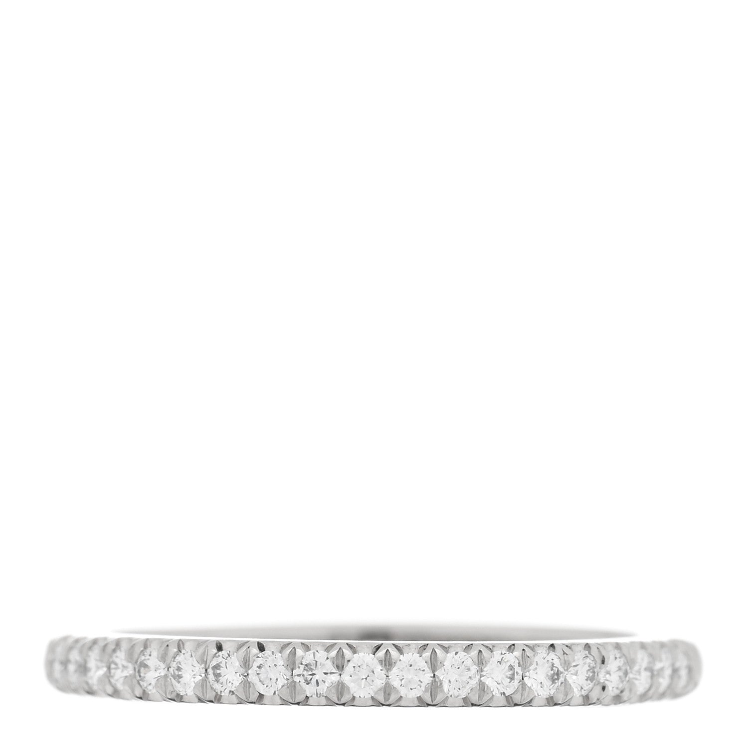 Tiffany Platinum Diamond .20ctw Half Circle Soleste Band Ring 50 5.5 1 of 4