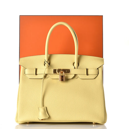 Hermes Togo Birkin 30 Jaune Poussin 36 of 36