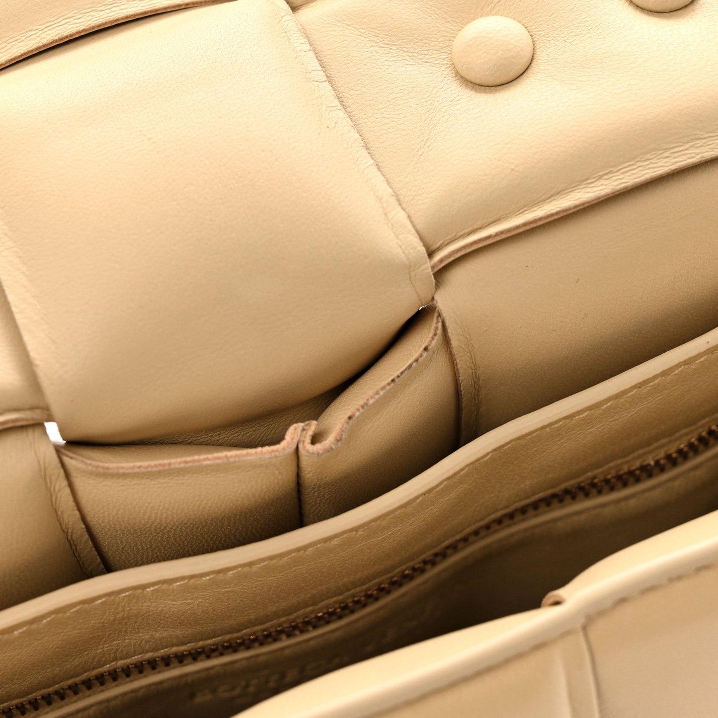 Lambskin Maxi Intreccio Padded Chain Cassette Crossbody Bag Porridge