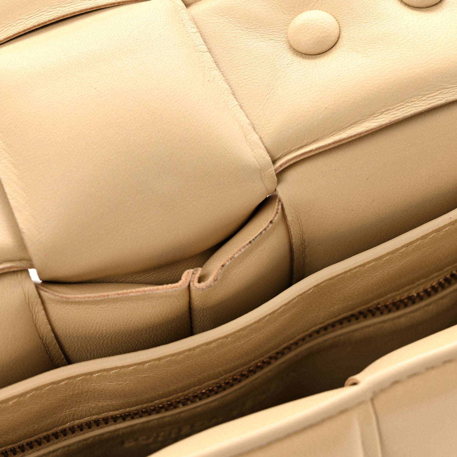 Bottega Veneta Lambskin Maxi Intreccio Padded Chain Cassette Crossbody Bag Porridge 11 of 13