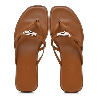 Hermes Calfskin Miss Sandals 36 Naturel 2 of 8