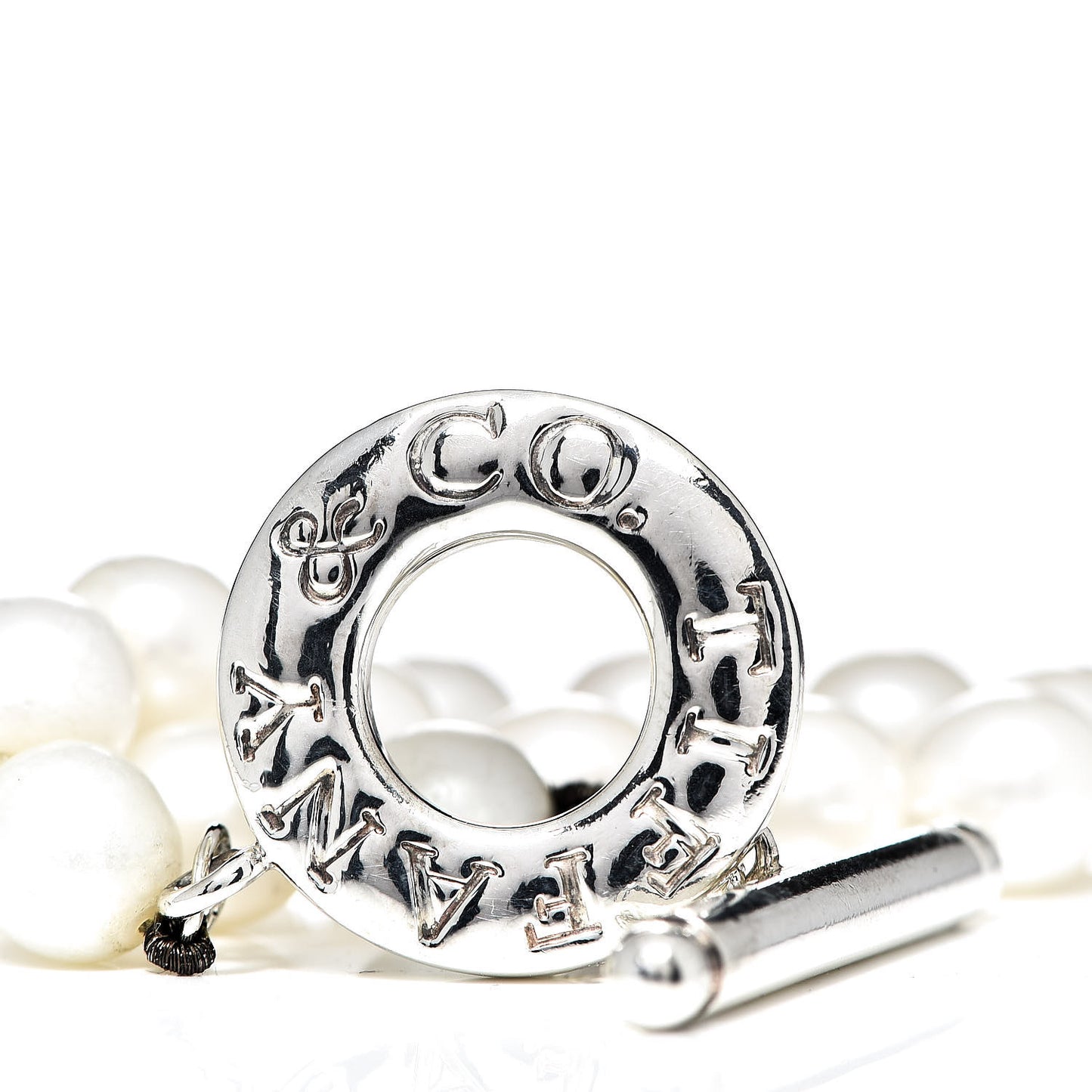 Sterling Silver Pearl Toggle Bracelet