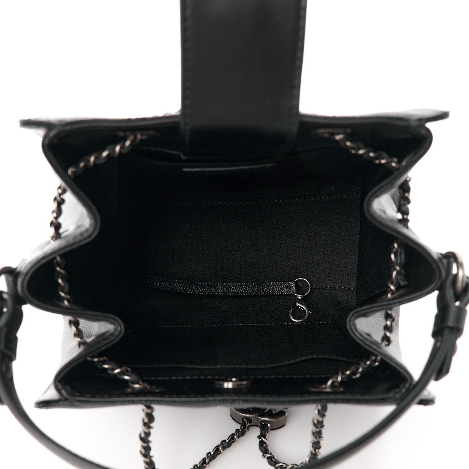 Chanel Caviar Quilted Small CC Bucket Bag Black 5 of 10