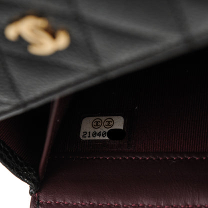 Chanel Caviar Quilted Large Gusset Flap Wallet Black 7 of 8