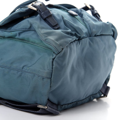 Prada Tessuto Nylon Saffiano Vela Backpack Blue 5 of 11