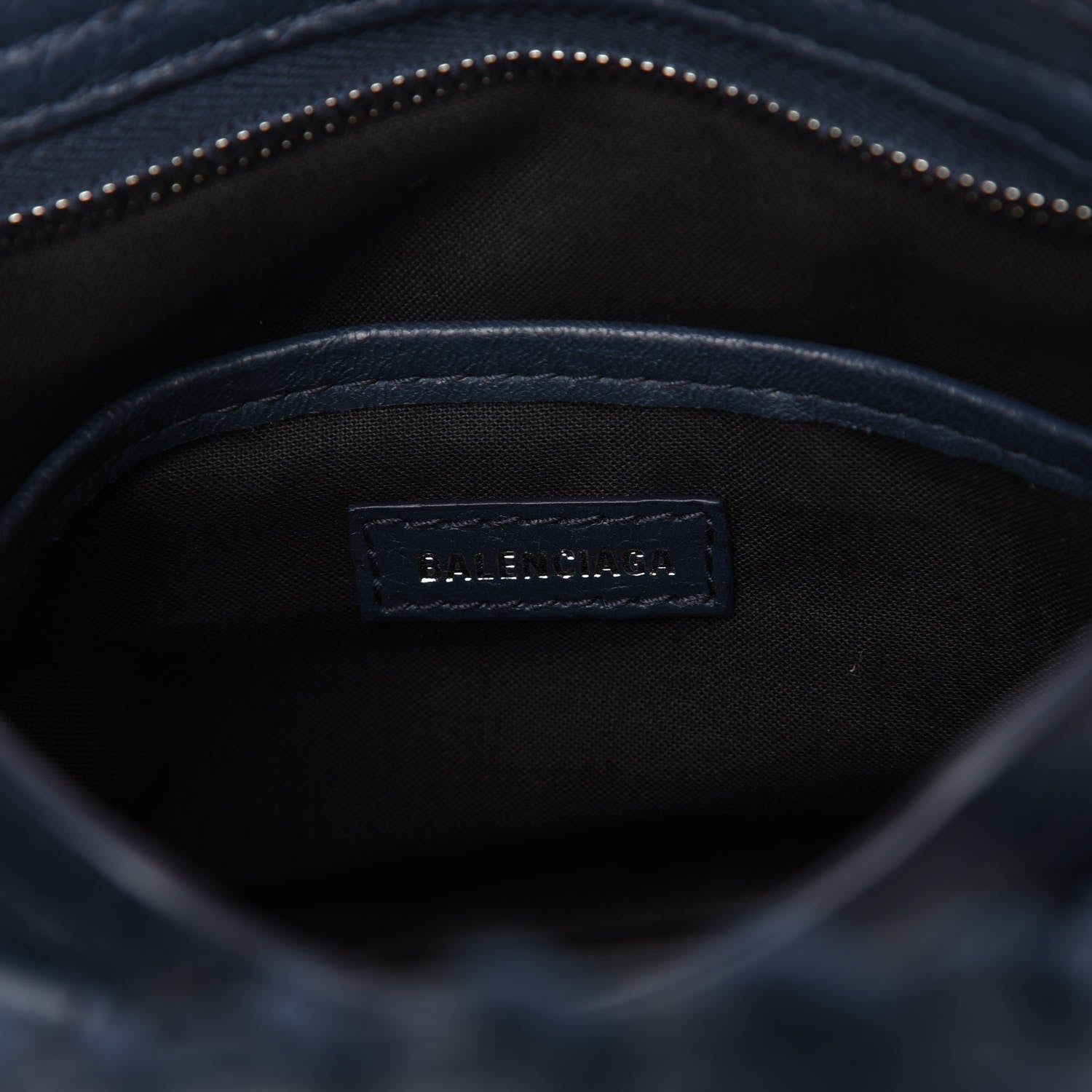 Balenciaga Agneau Classic Silver Hardware Nano City Bleu de Minuit 8 of 9