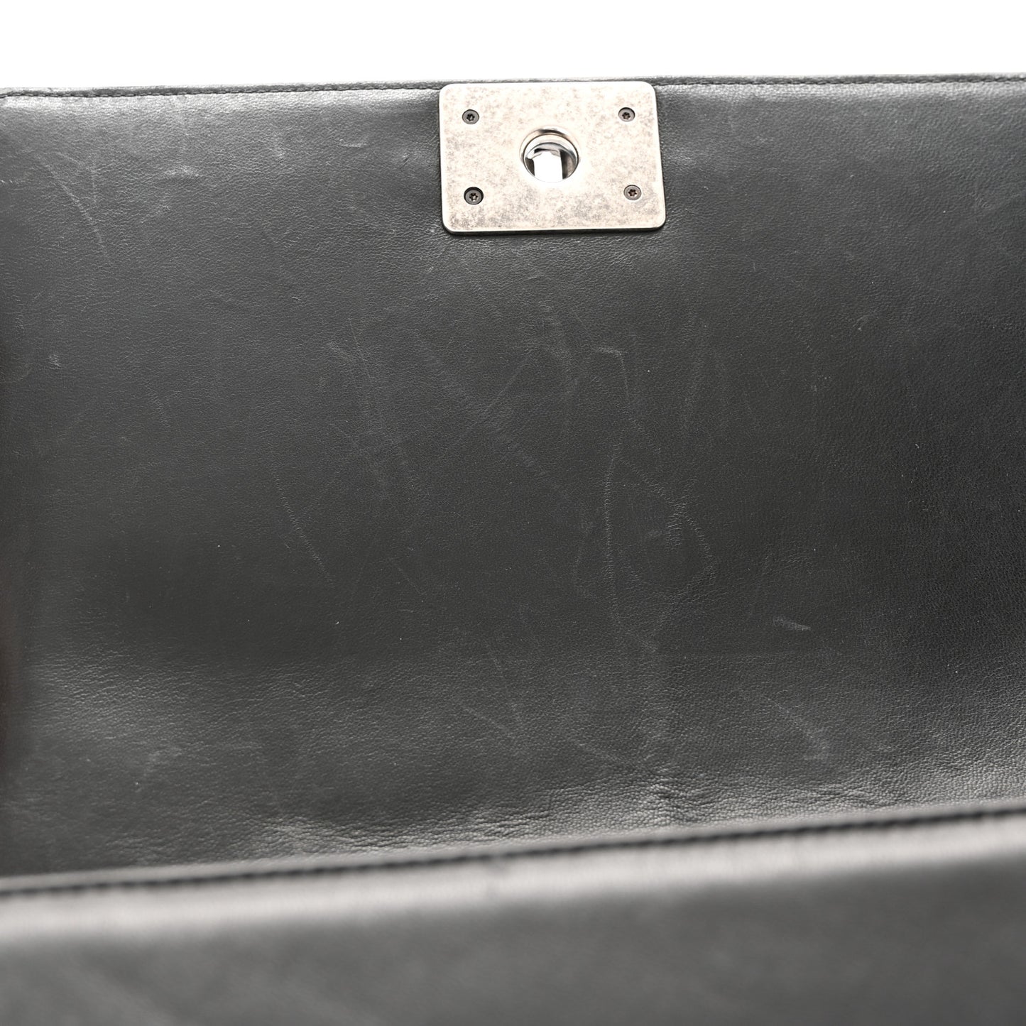 Lambskin Quilted Medium Boy Flap Black