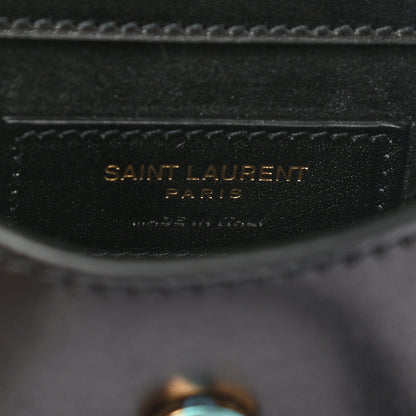 Saint Laurent Smooth Calfskin Mini Classic Monogram Kaia Belt Black 6 of 12