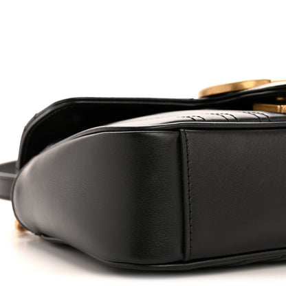 Gucci Calfskin Matelasse Mini GG Marmont Shoulder Bag Black 9 of 14