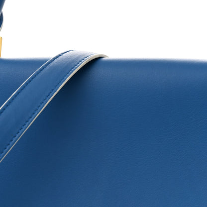 Celine Drummed Calfskin Suede Small Trapeze  Blue 8 of 11