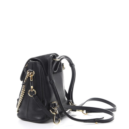Chloe Suede Calfskin Mini Faye Backpack Black 4 of 11