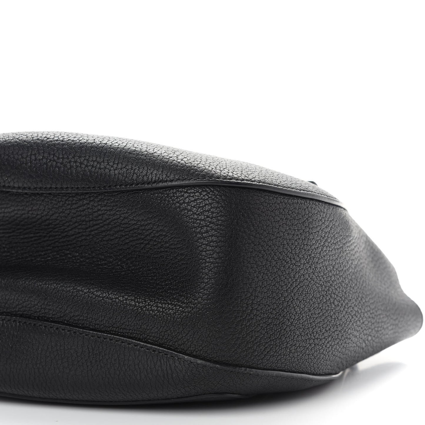 Grained Lambskin Medium Drew Shoulder Bag Black