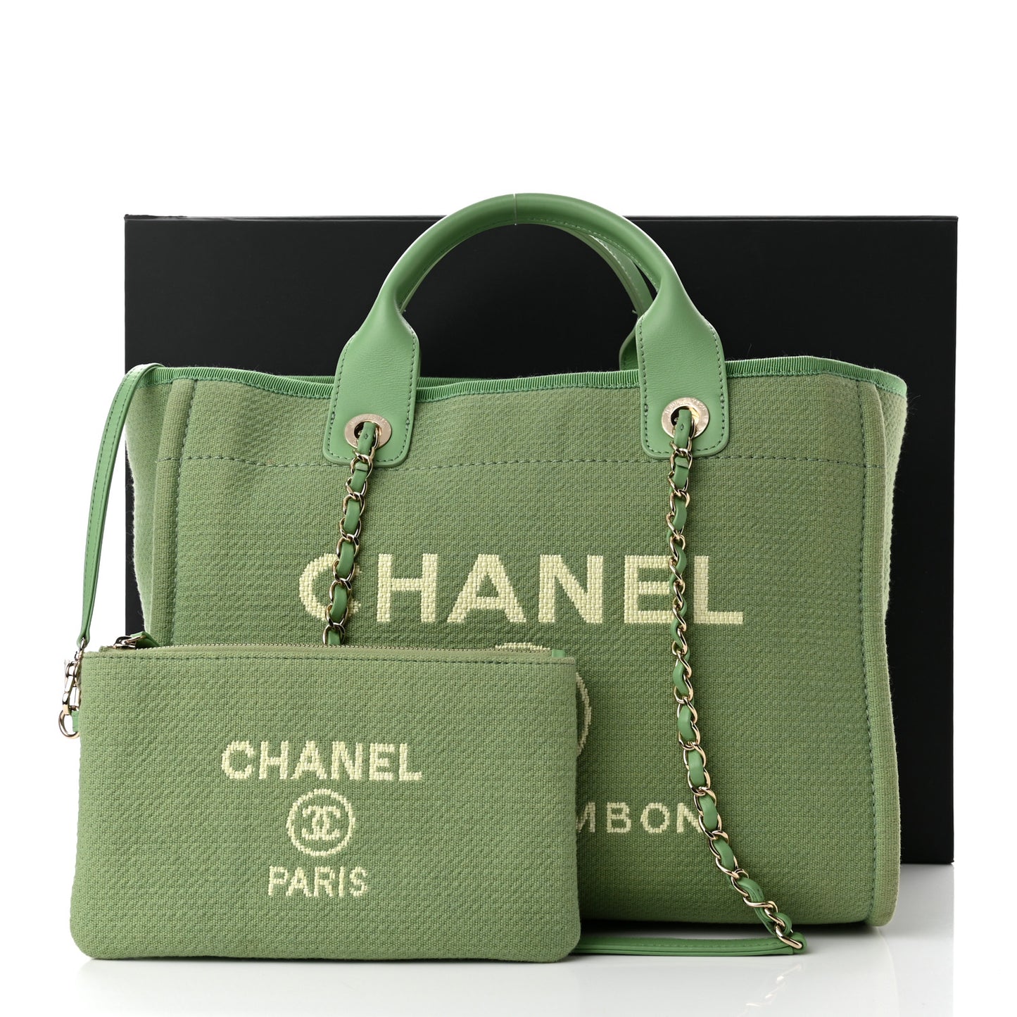 Mixed Fibers Small Deauville Tote Green