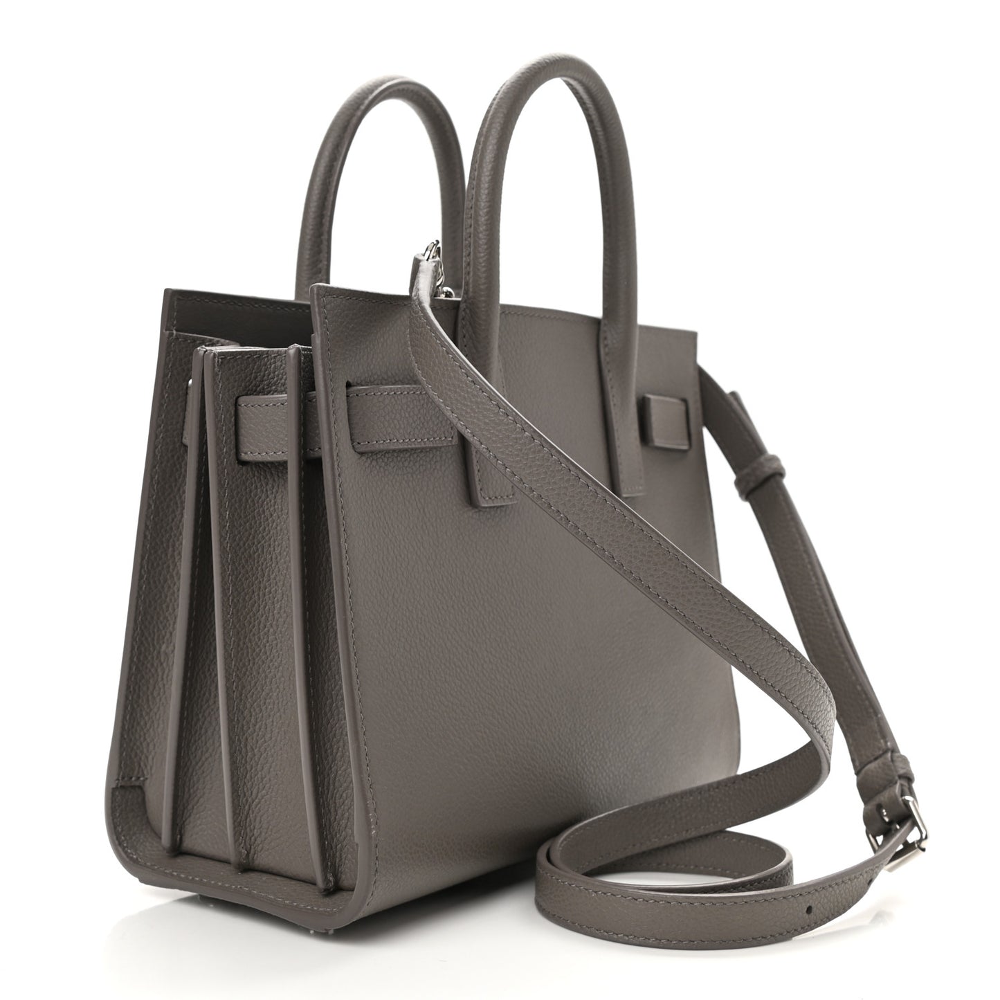 Grained Calfskin Nano Sac De Jour Fog