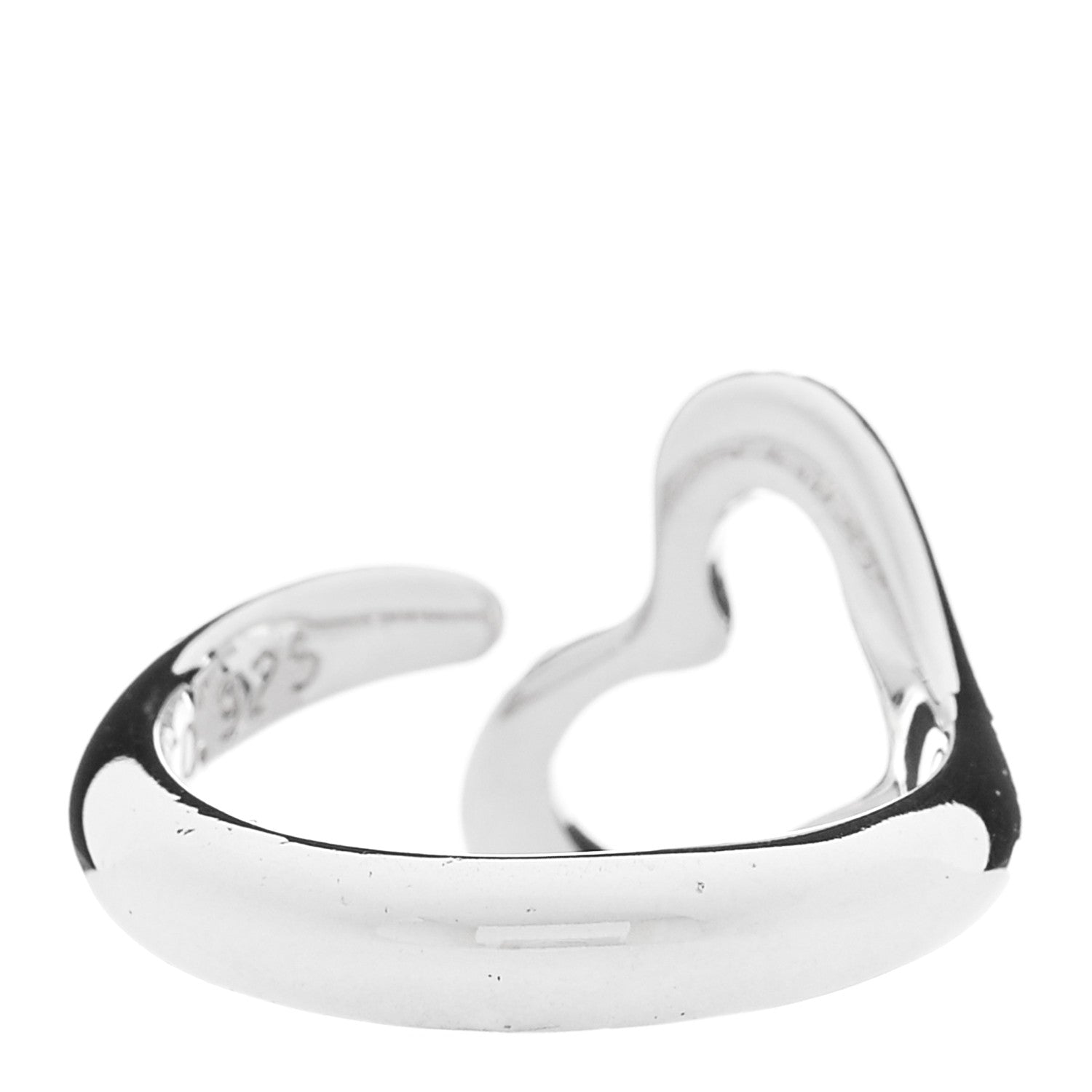 Tiffany Sterling Silver Elsa Peretti Open Heart Ring 48 4.5 3 of 5