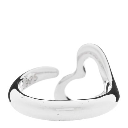 Tiffany Sterling Silver Elsa Peretti Open Heart Ring 48 4.5 3 of 5