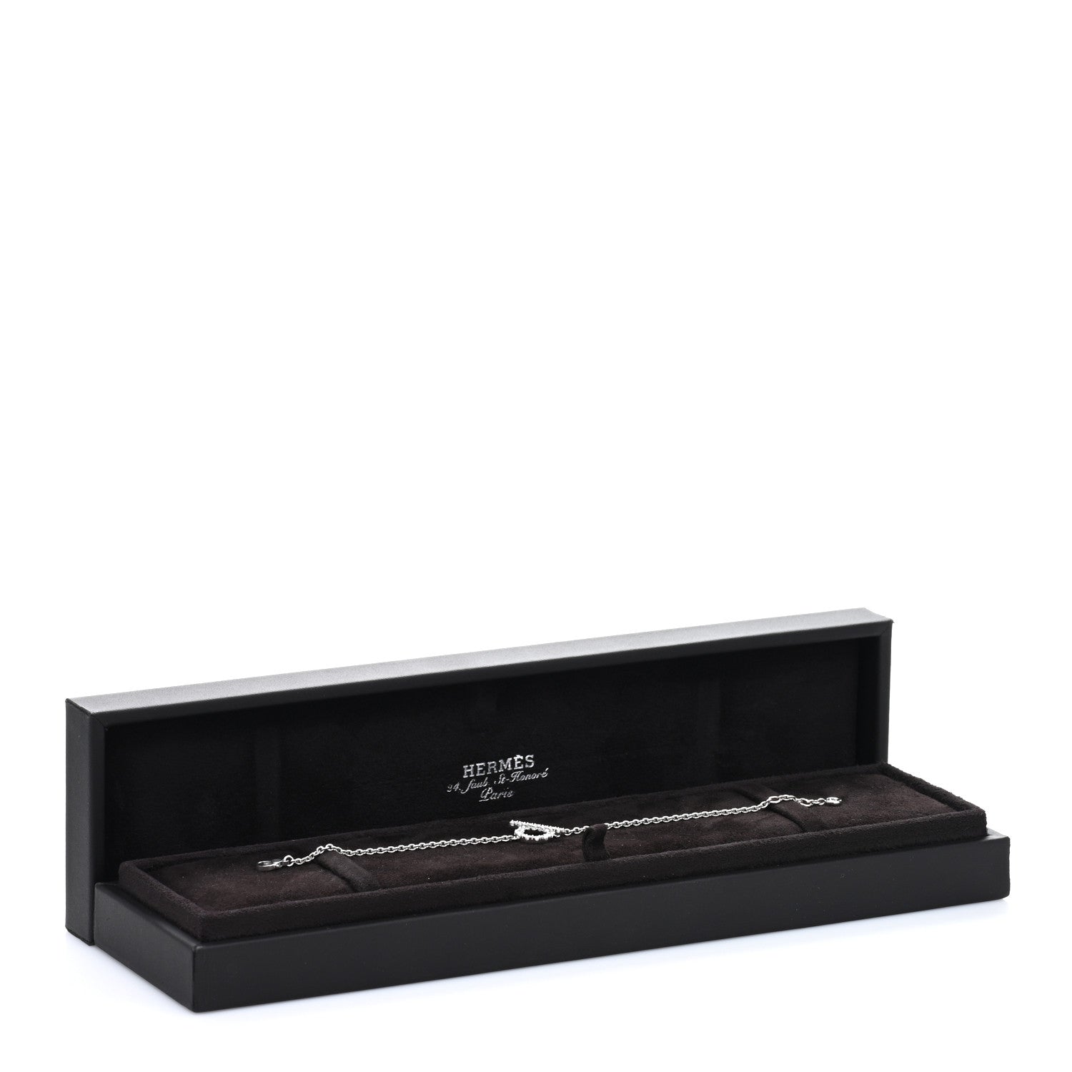 Hermes 18K White Gold Diamond Finesse Bracelet SH 4 of 4