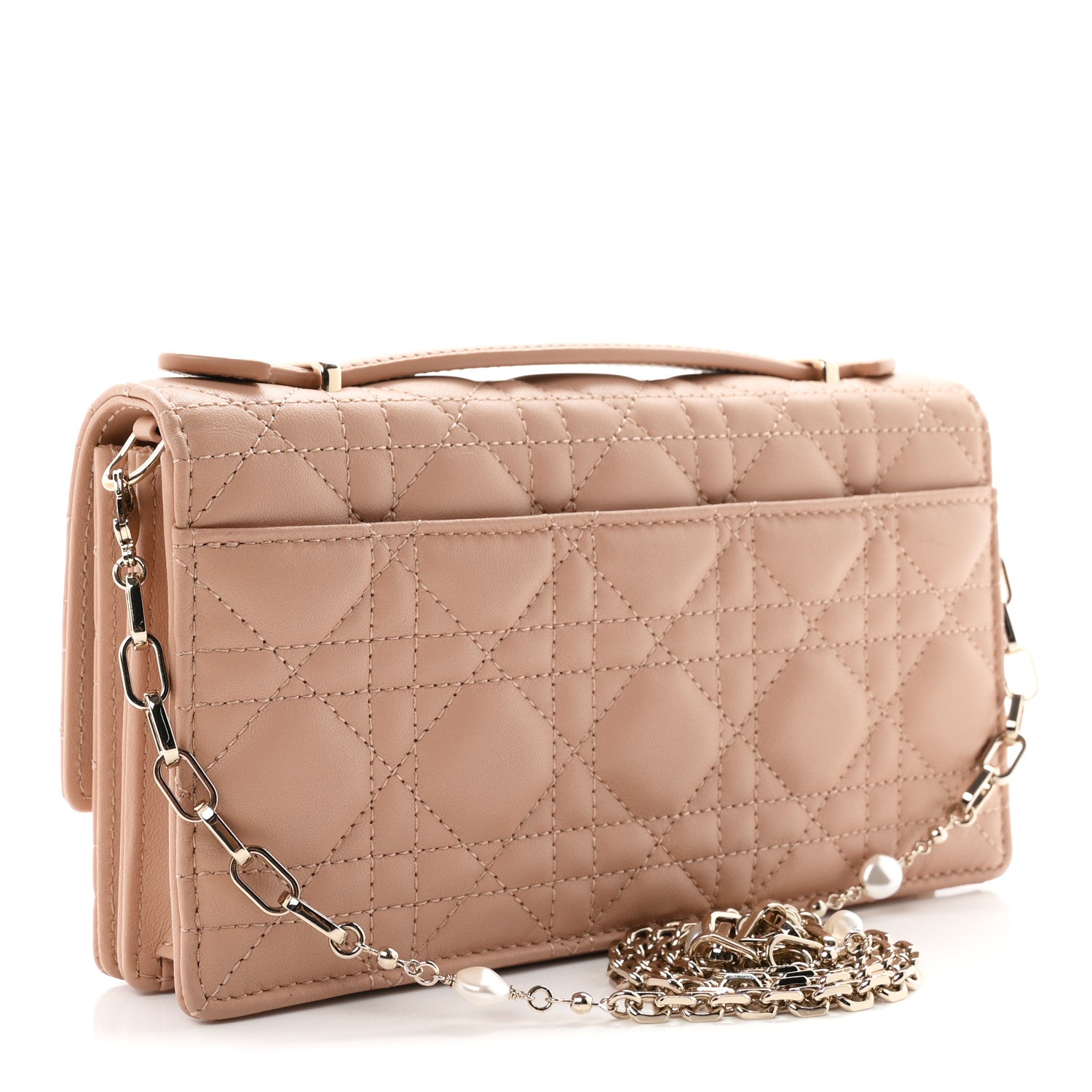 Christian Dior Lambskin Chain Lady My Dior Mini Chain Pouch Rose De Vents 3 of 10