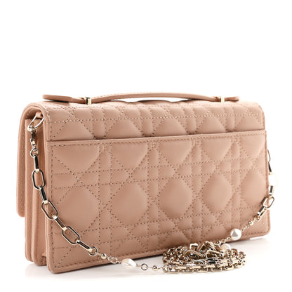 Christian Dior Lambskin Chain Lady My Dior Mini Chain Pouch Rose De Vents 3 of 10