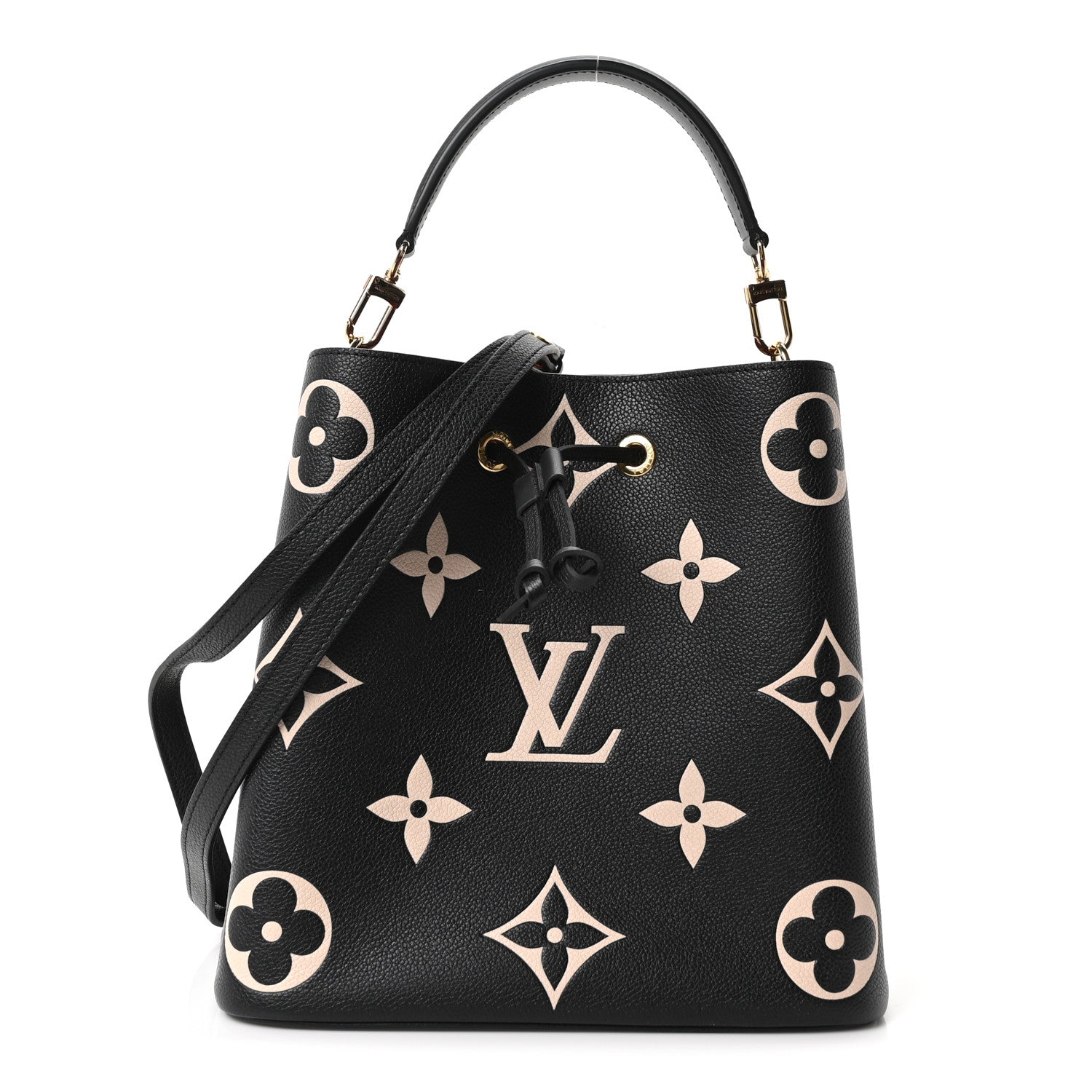 Louis Vuitton Empreinte Monogram Giant Neonoe MM Black Beige 1 of 9