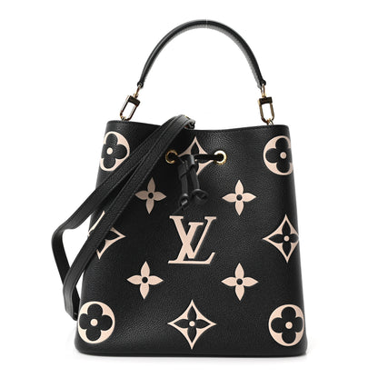 Louis Vuitton Empreinte Monogram Giant Neonoe MM Black Beige 1 of 9