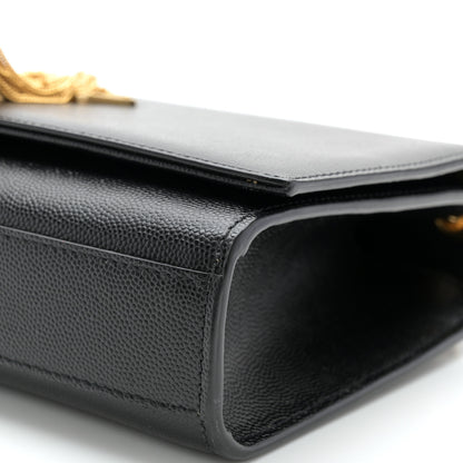 Saint Laurent Grain De Poudre Medium Classic Monogram Kate Tassel Satchel Black 10 of 10