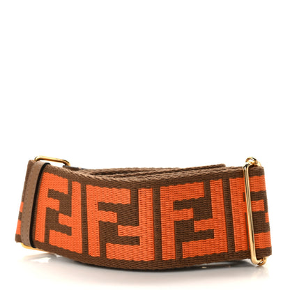 Fendi Ribbon Vitello King FF 1974 Adjustable Strap You Fango Brick Sand 2 of 5