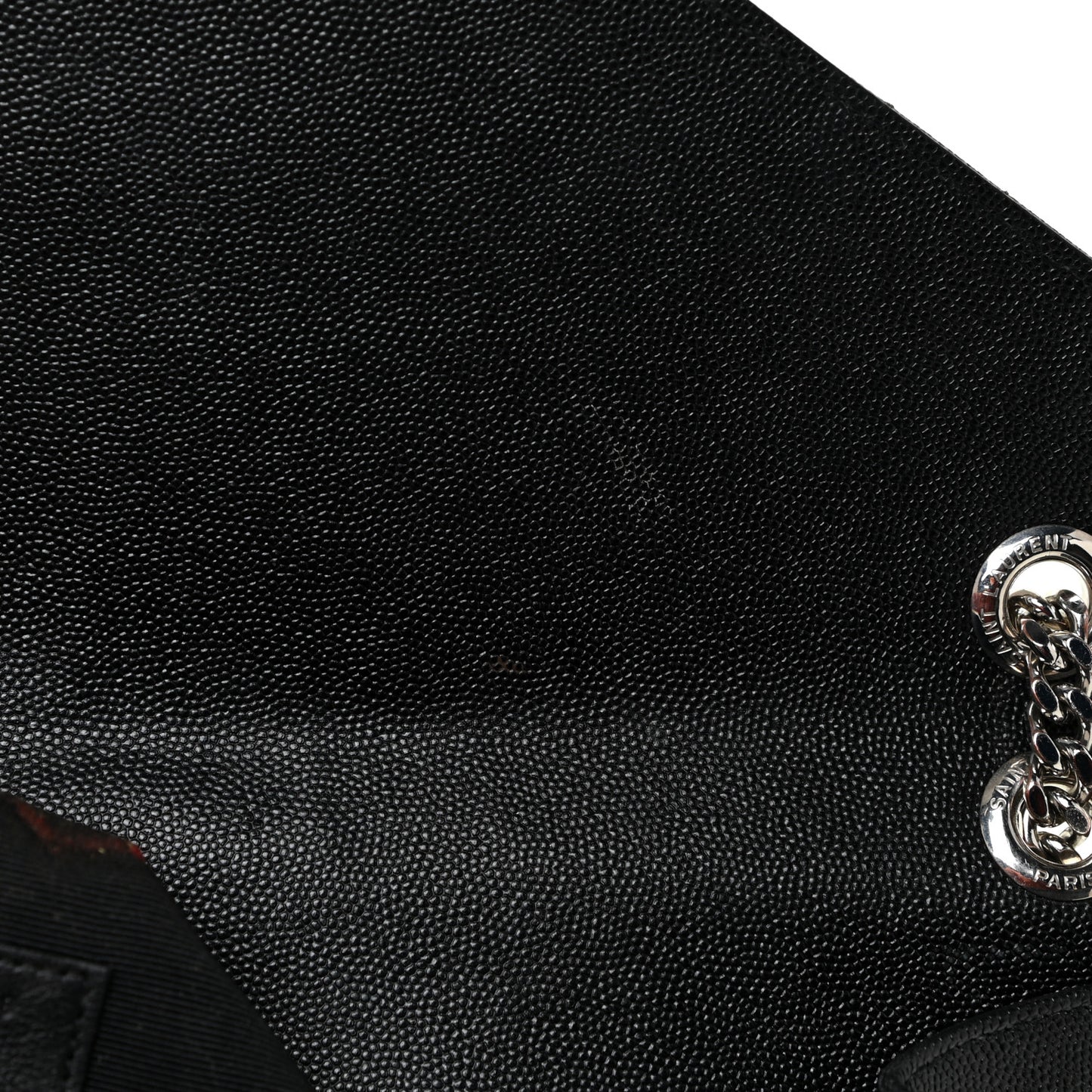 Grain De Poudre Textured Mixed Matelasse Large Triquilt Monogram Satchel Black